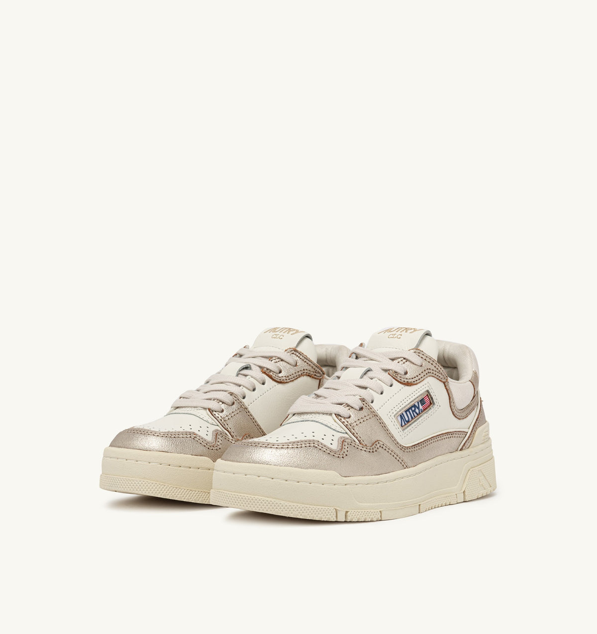 CLC Low Sneaker – Platinum Leather & Suede