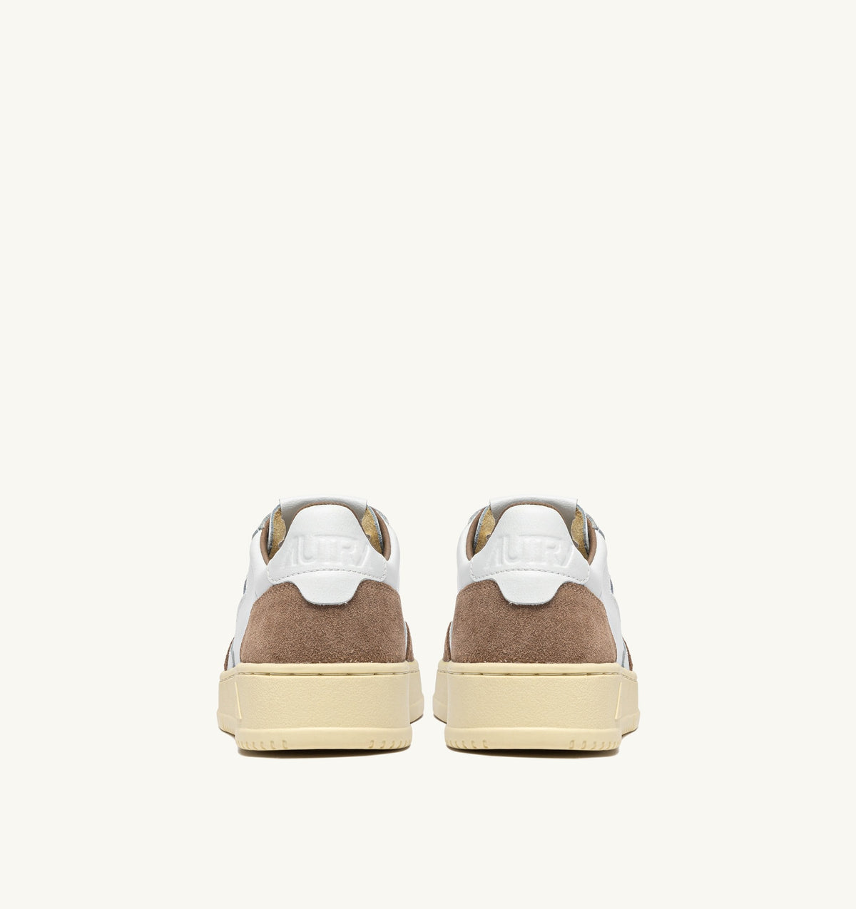 Medalist Low Sneaker – White Leather & Antelope Suede