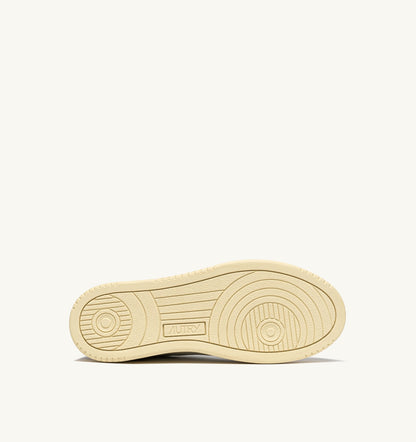 Medalist Low Sneaker – White Leather & Antelope Suede