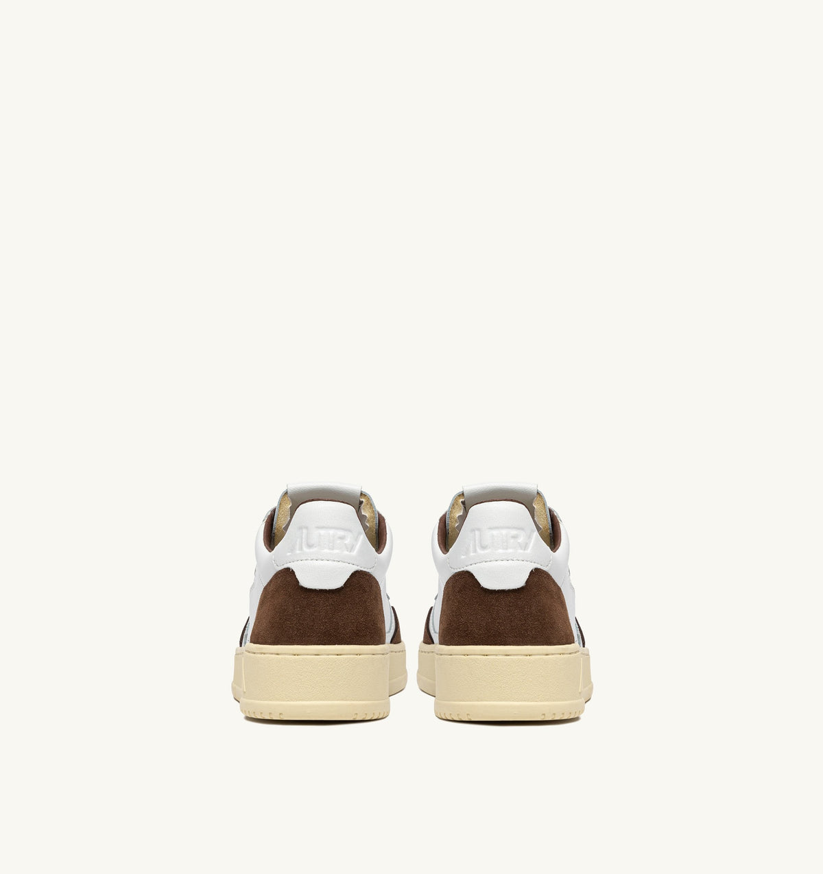 Medalist Low Sneaker – White Leather & Tundra Suede