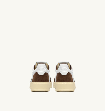 Medalist Low Sneaker – White Leather & Tundra Suede