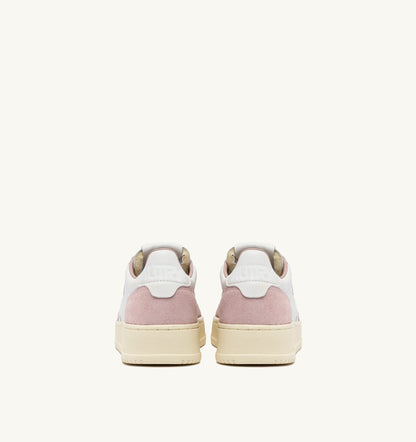 Medalist Low Sneaker – White/Powder Leather & Suede