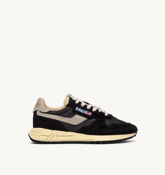 Reelwind Low Sneaker – Black Nylon & Suede