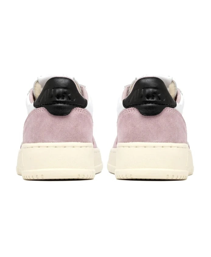 Medalist Low Sneaker – White/Pink Leather
