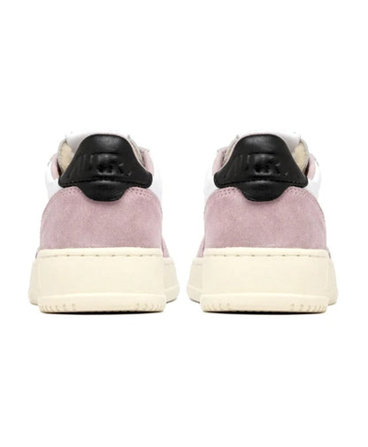 Medalist Low Sneaker – White/Pink Leather